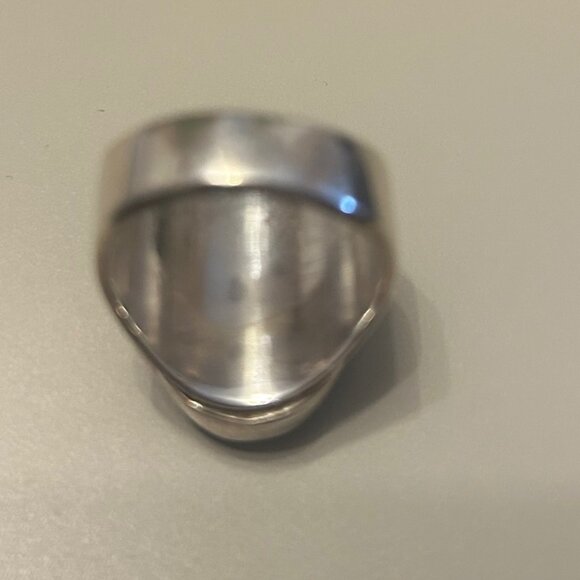 Stunning women's natural sterling silver turquoise statement ring size 8.5 - Picture 10 of 10